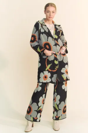 17485 Floral Knit Cardigan