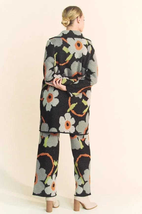 17485 Floral Knit Cardigan
