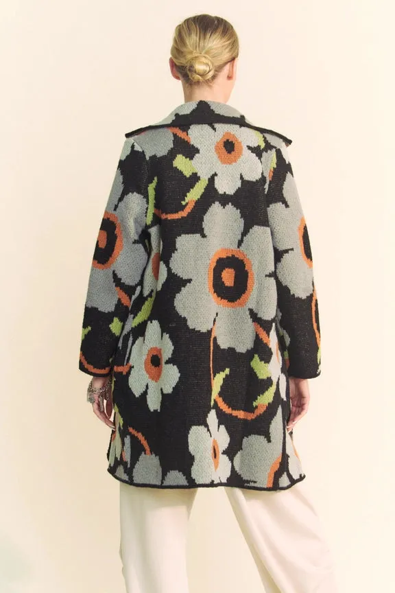 17485 Floral Knit Cardigan