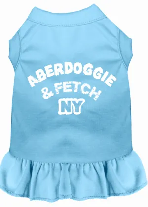 Aberdoggie Ny Screen Print Dress Baby Blue Xs