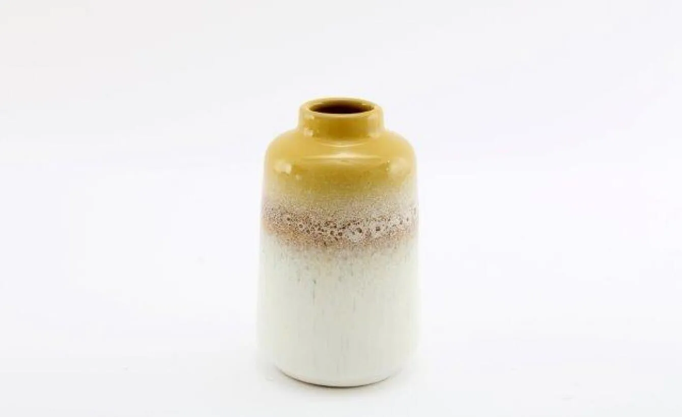 Abstract Mustard Vase