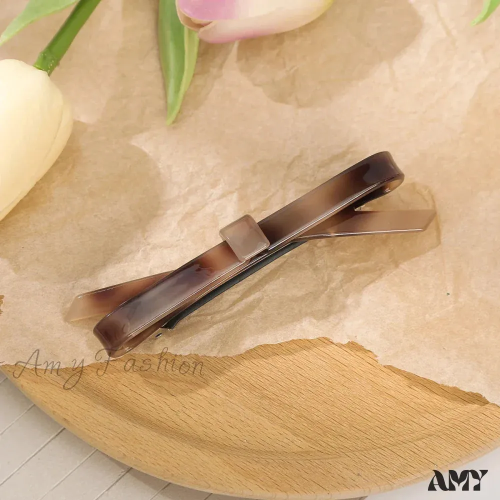 Acrylic Christmas Hair Accessory - Chic Plain Color