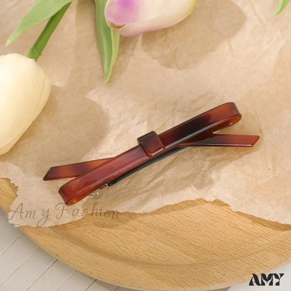 Acrylic Christmas Hair Accessory - Chic Plain Color