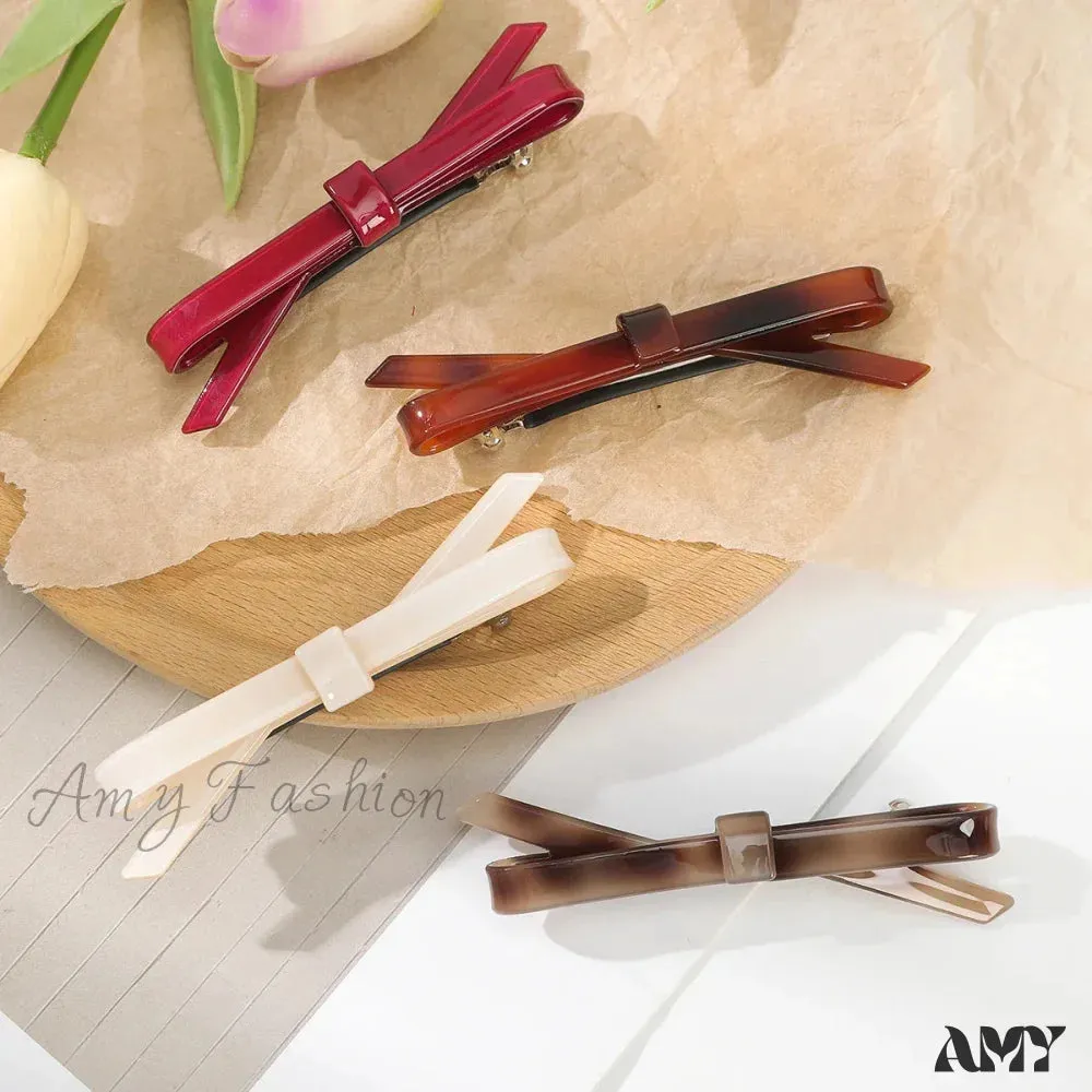Acrylic Christmas Hair Accessory - Chic Plain Color
