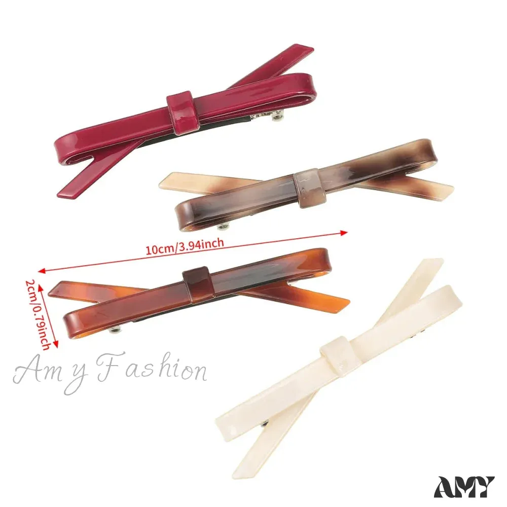 Acrylic Christmas Hair Accessory - Chic Plain Color