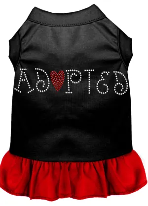 Adopted Rhinestone Dresses Black With Red Xxxl