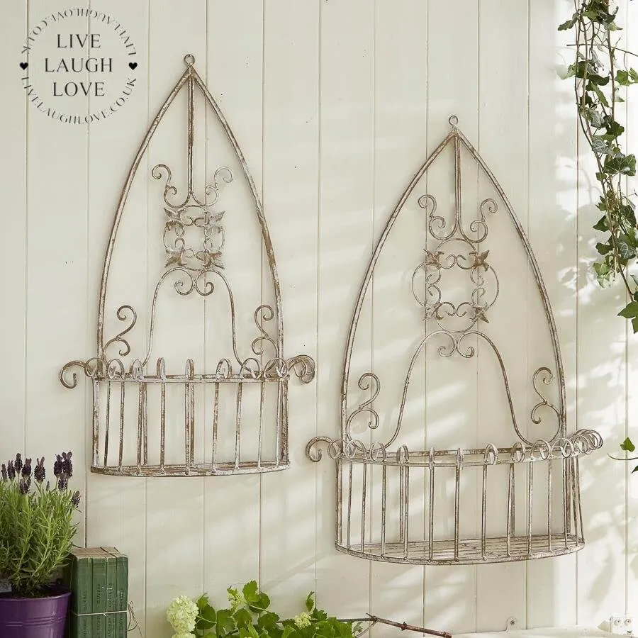 Arch Metal Shabby Chic Wall Planters