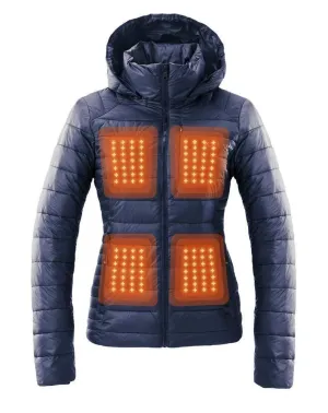 Aura Womens Heated Jacket Blue by Kelvin Coats