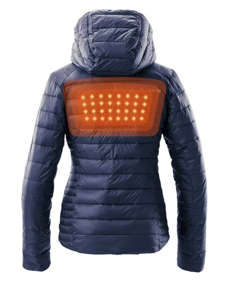 Aura Womens Heated Jacket Blue by Kelvin Coats