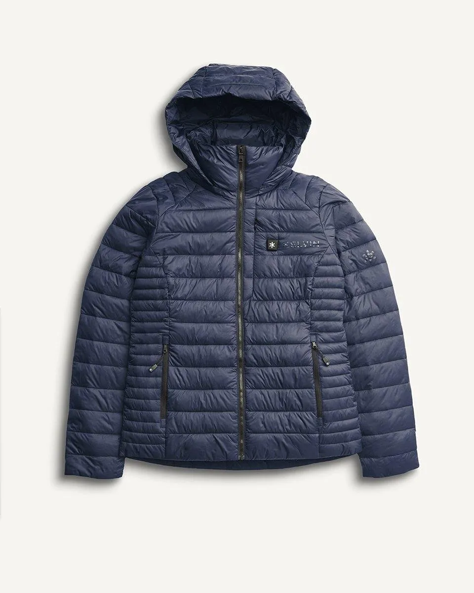 Aura Womens Heated Jacket Blue by Kelvin Coats