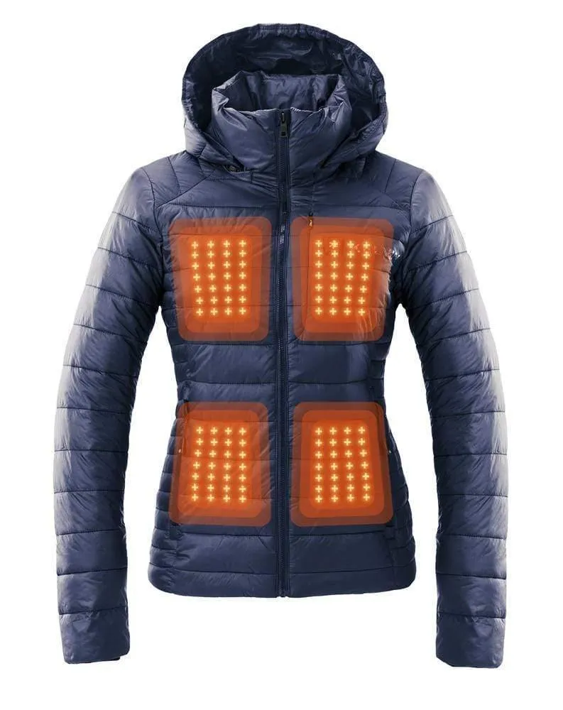 Aura Womens Heated Jacket Blue by Kelvin Coats