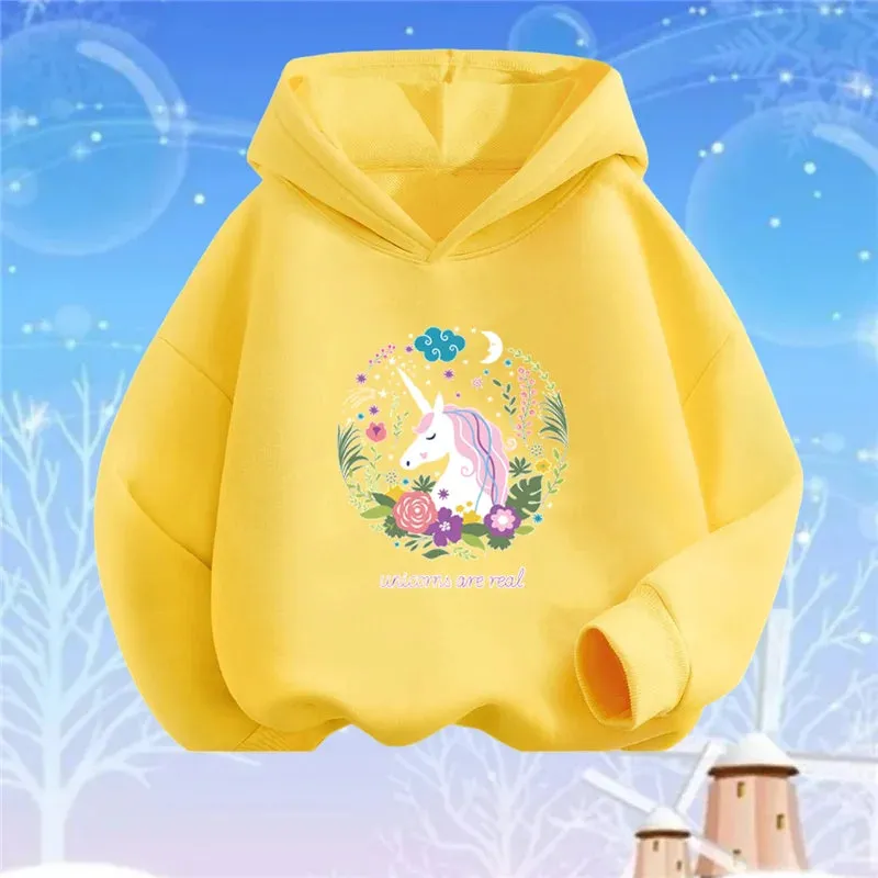 Baby Girl Lollipop Butterfly Unicorn Hoodies