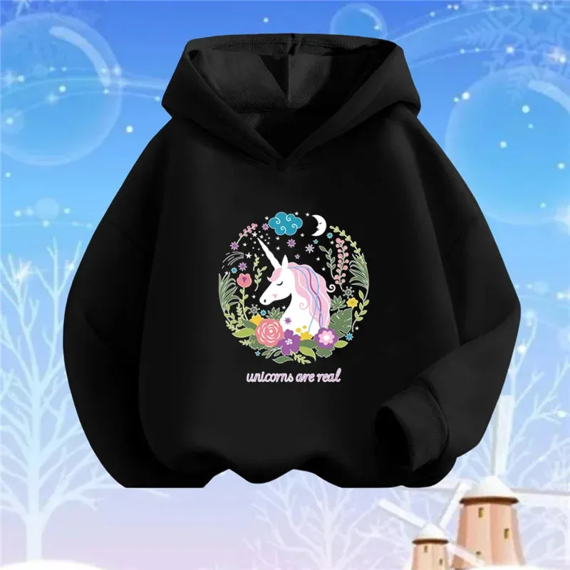 Baby Girl Lollipop Butterfly Unicorn Hoodies