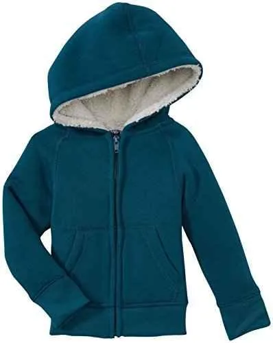 Bamboo Zip Front Hoodies with Sherpa-Lining