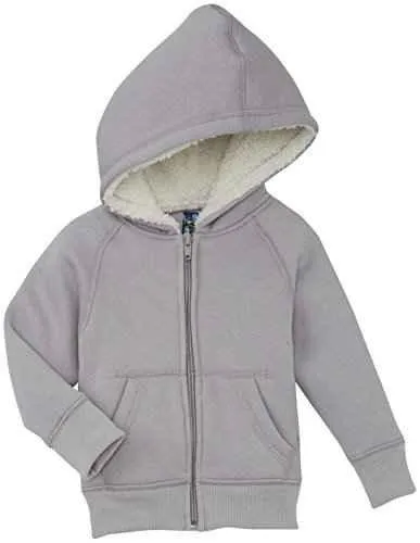 Bamboo Zip Front Hoodies with Sherpa-Lining