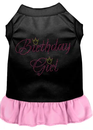 Birthday Girl Rhinestone Dresses Black With Light Pink Med