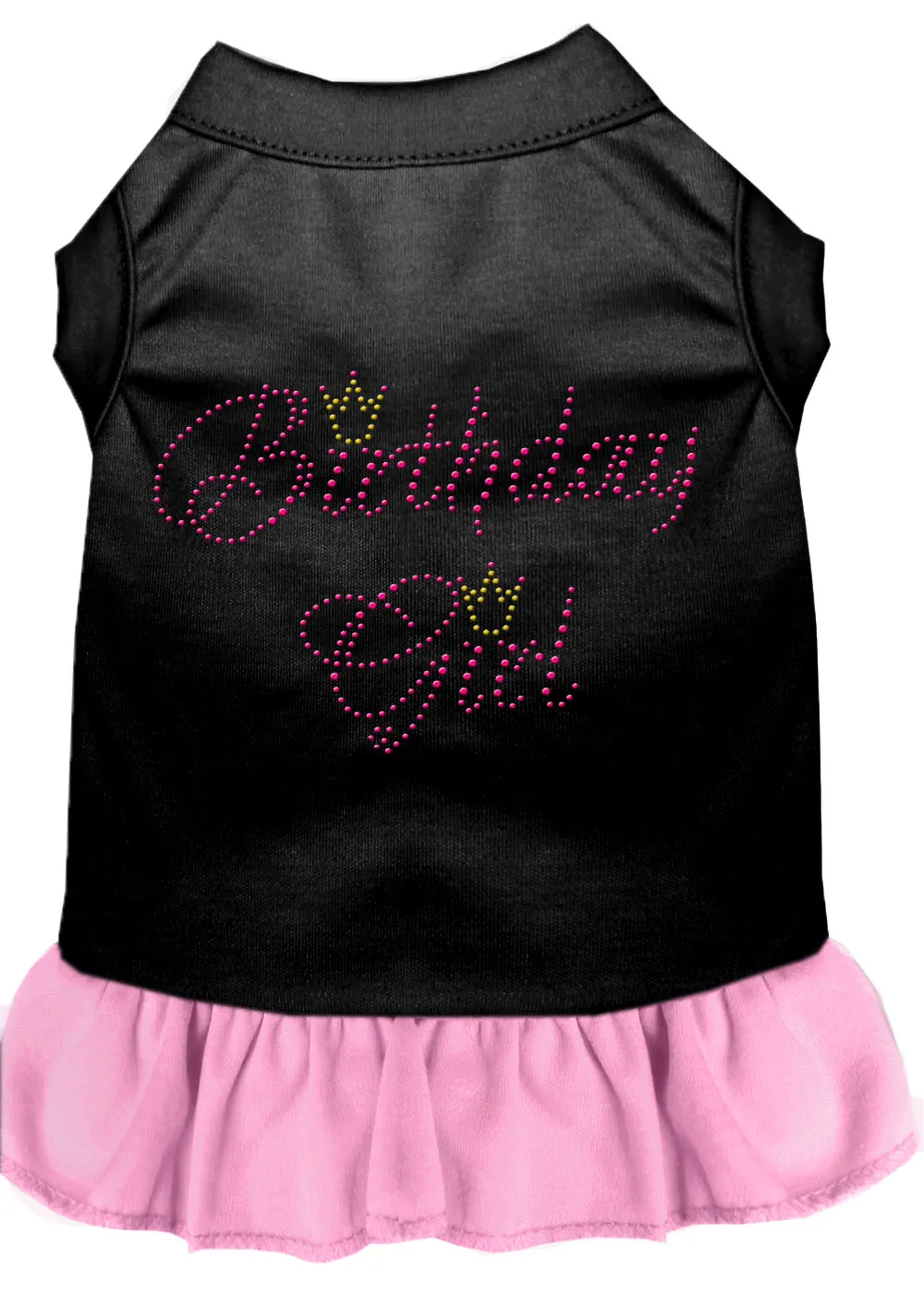 Birthday Girl Rhinestone Dresses Black With Light Pink Med
