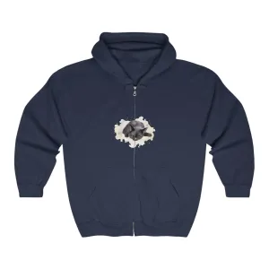 Black Cat Watercolor Hoodie - Cozy Comfort