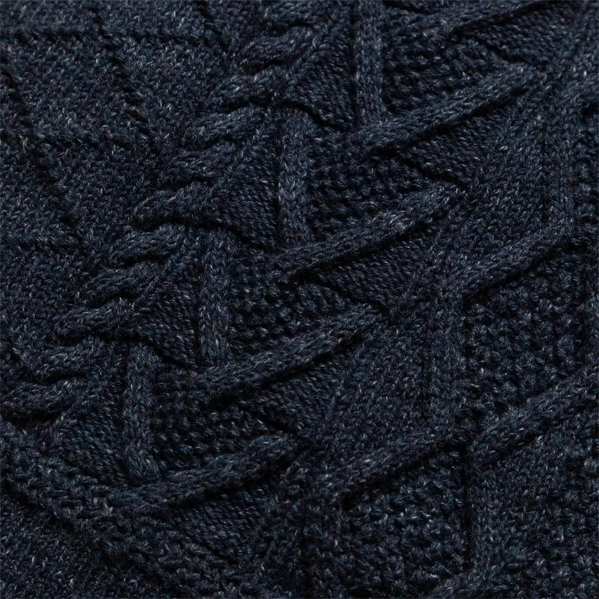 CABLE-KNIT SHAWL-COLLAR CARDIGAN