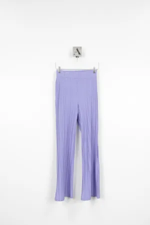 CELIA COMPACT RIB CROPPED WIDE LEG PANTS