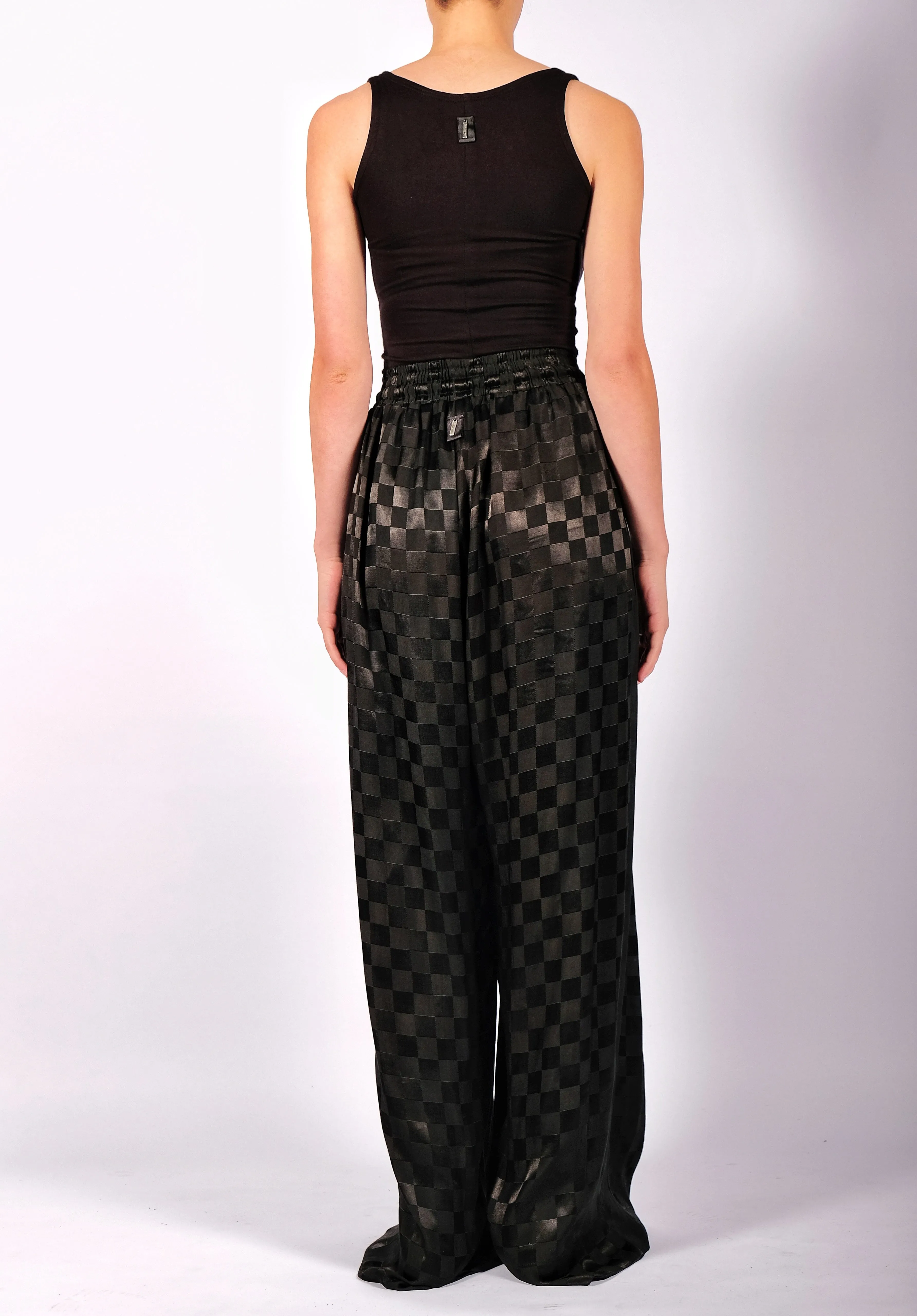 Checkered Wide Trousers