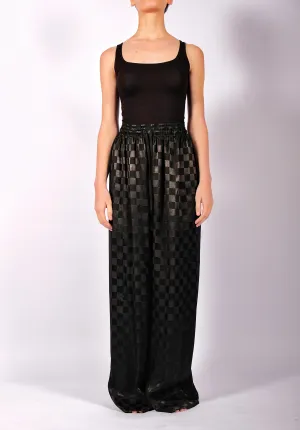 Checkered Wide Trousers
