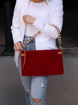 Chic Velvet Purse Red Chic Velvet Purse Red