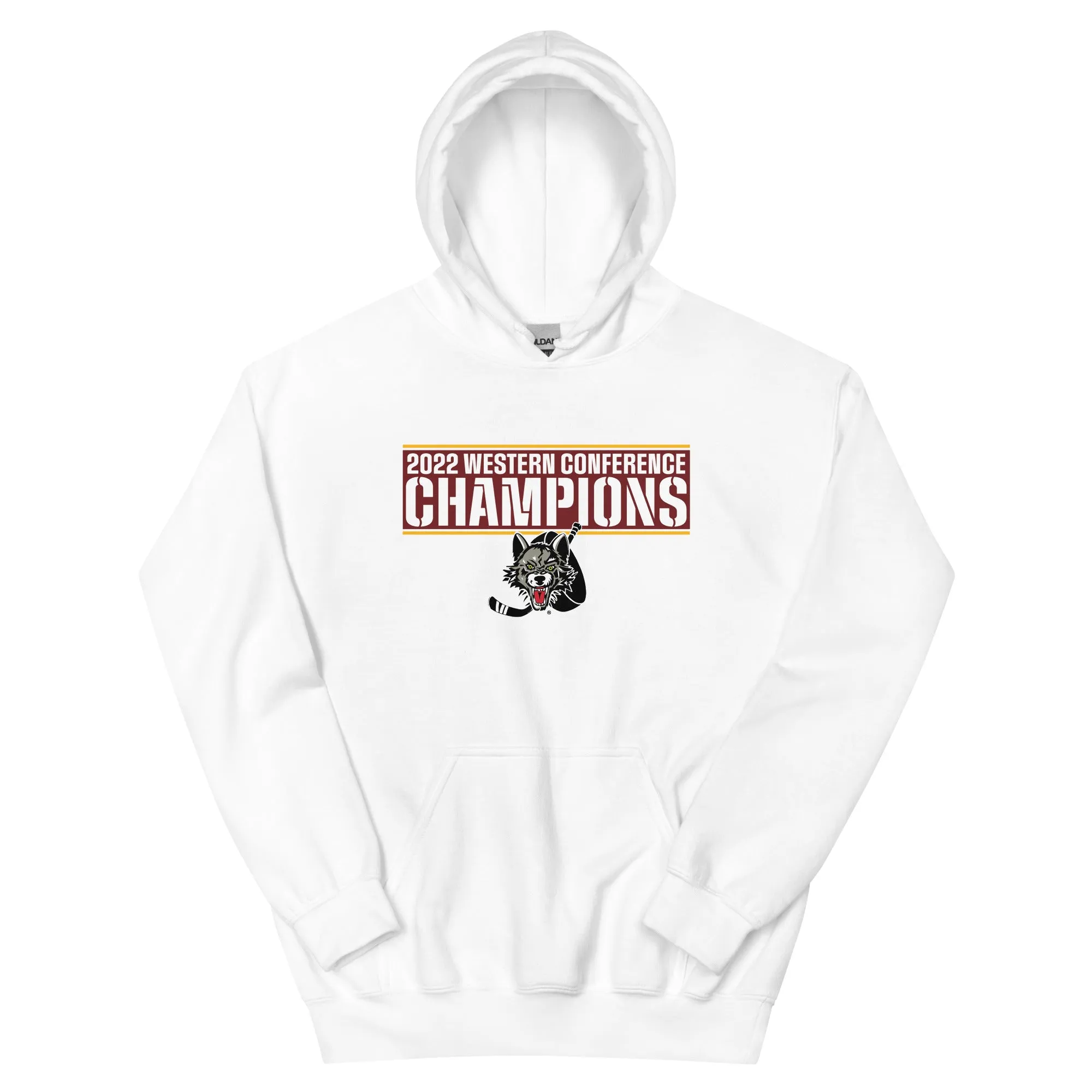 Chicago Wolves 2022 Western Conference Champions Adult Pullover Hoodie