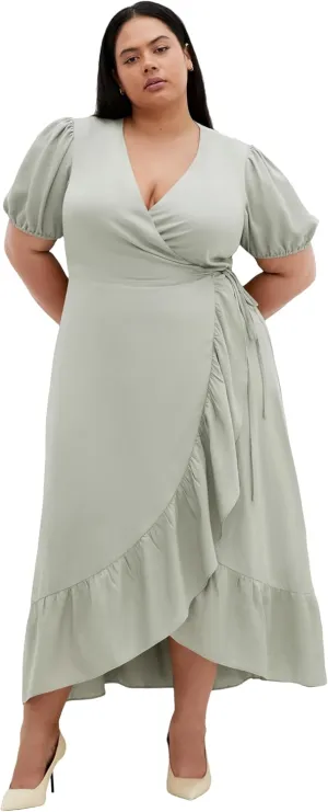 City Chic Women's Plus Size Dress - Sarina Wrap Midi