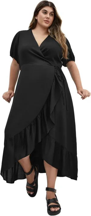 City Chic Women's Plus Size Dress - Sarina Wrap Midi