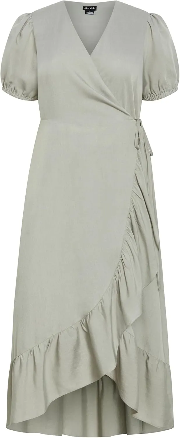 City Chic Women's Plus Size Dress - Sarina Wrap Midi