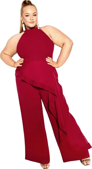 City Chic Women's Plus Size Jumpsuit - Class Halter