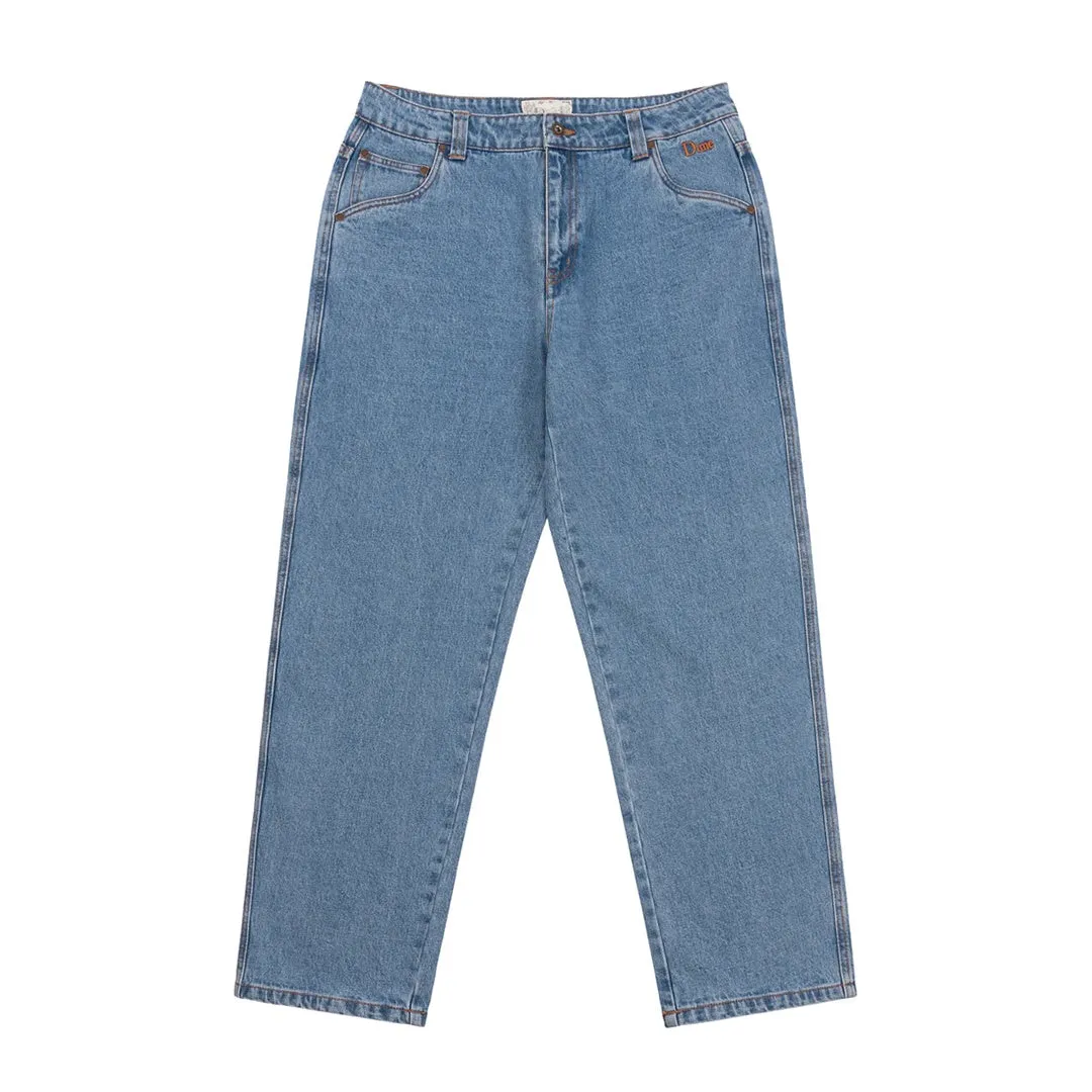 Classic Relaxed Denim Pants - Blue Washed