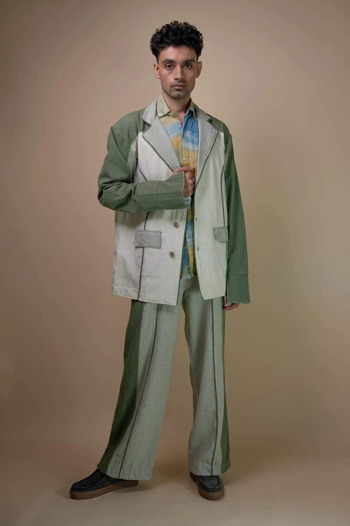 Colorblock High-Waist Pants