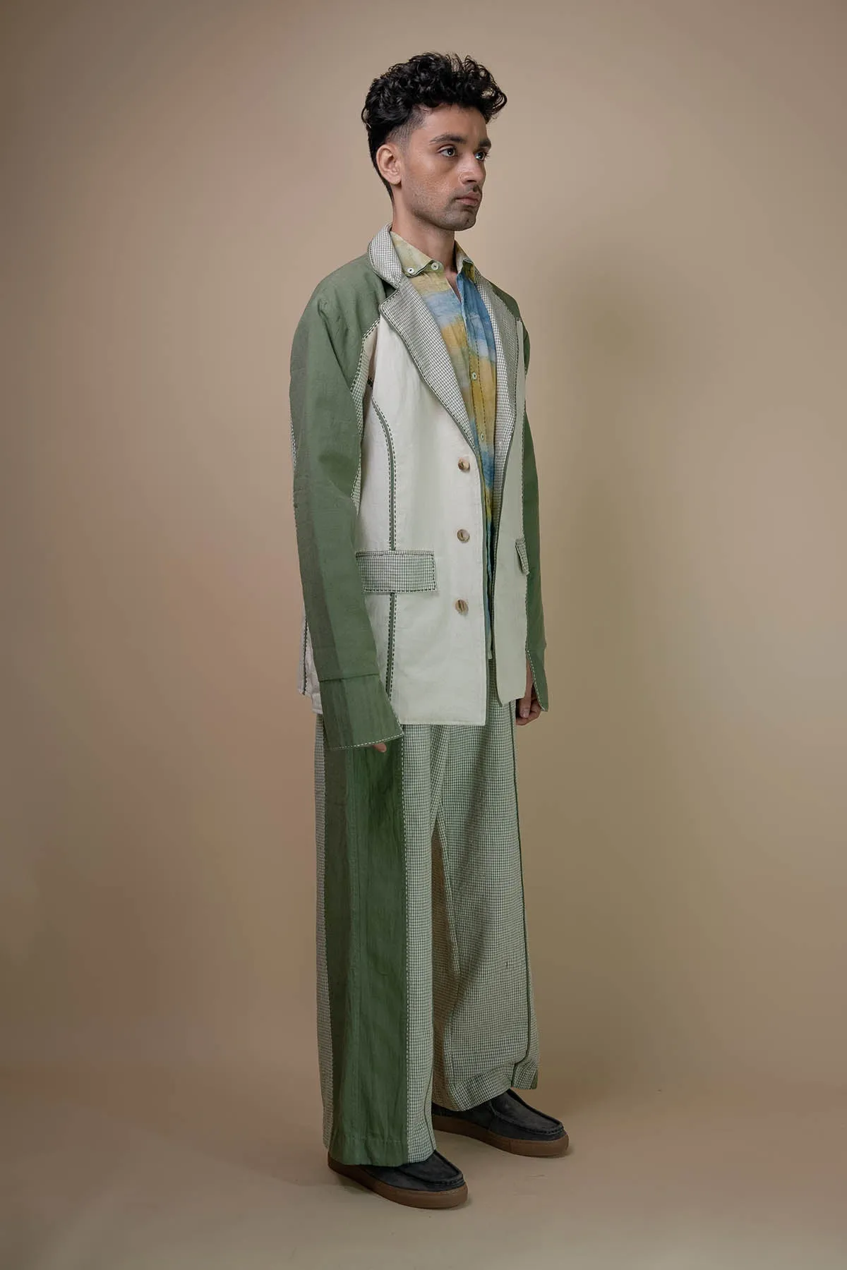 Colorblock High-Waist Pants