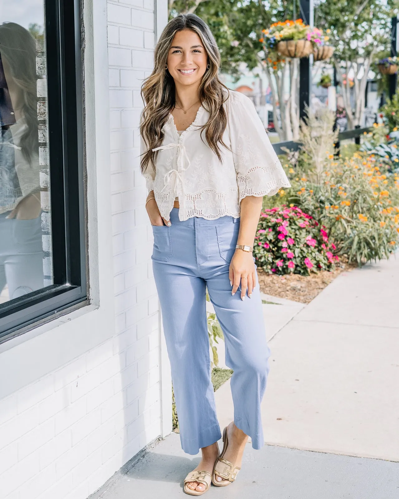 Cornflower Blue Pocket Pants