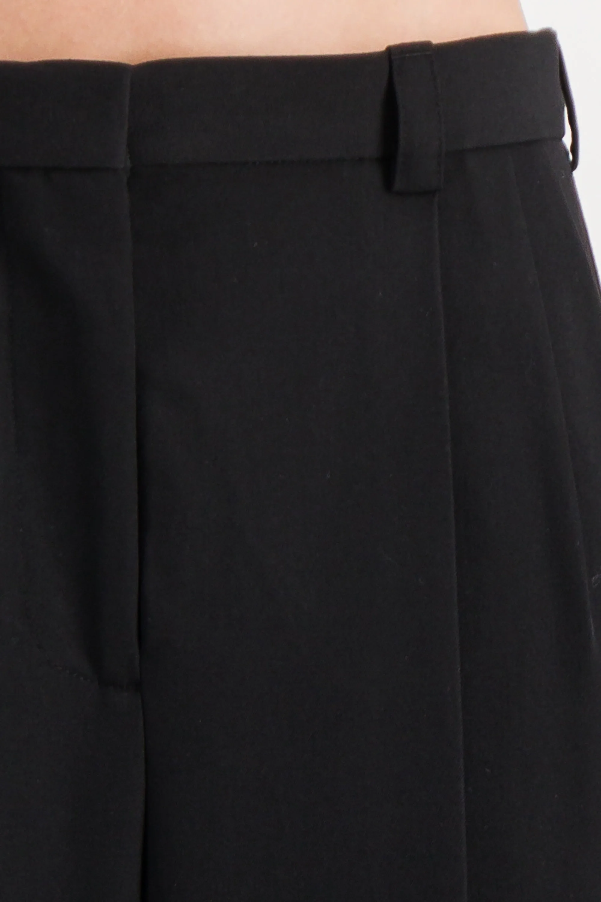 Cropped wide leg pants with pinces