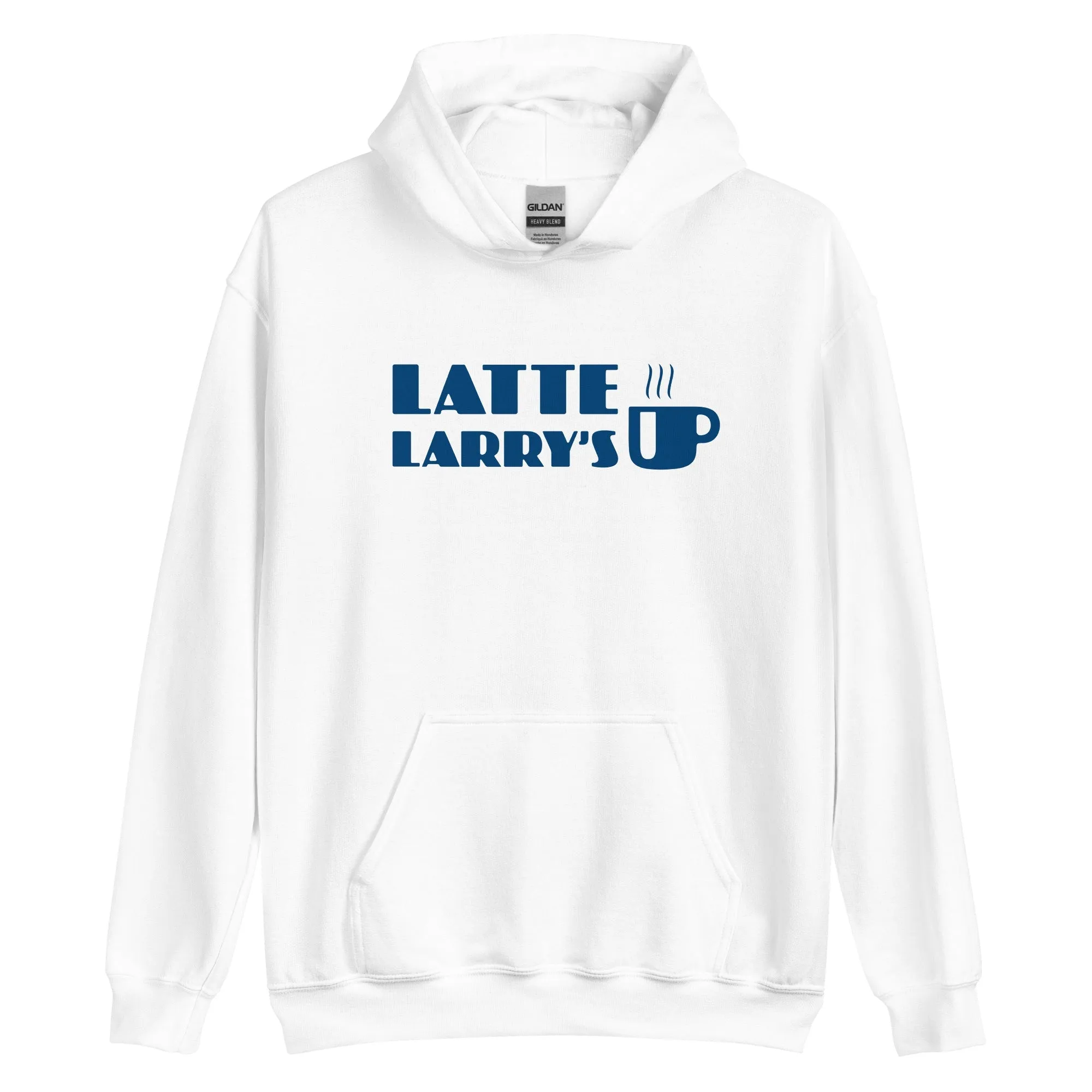 Curb Your Enthusiasm Latte Larry's Blue Logo Hoodie