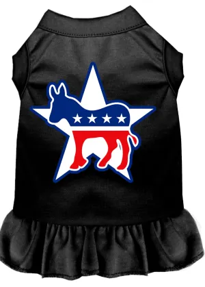 Democrat Screen Print Dress Black Xxxl