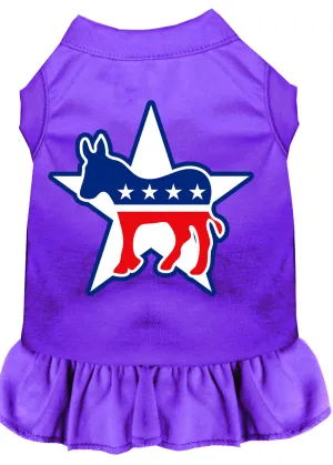 Democrat Screen Print Dress Purple Xl