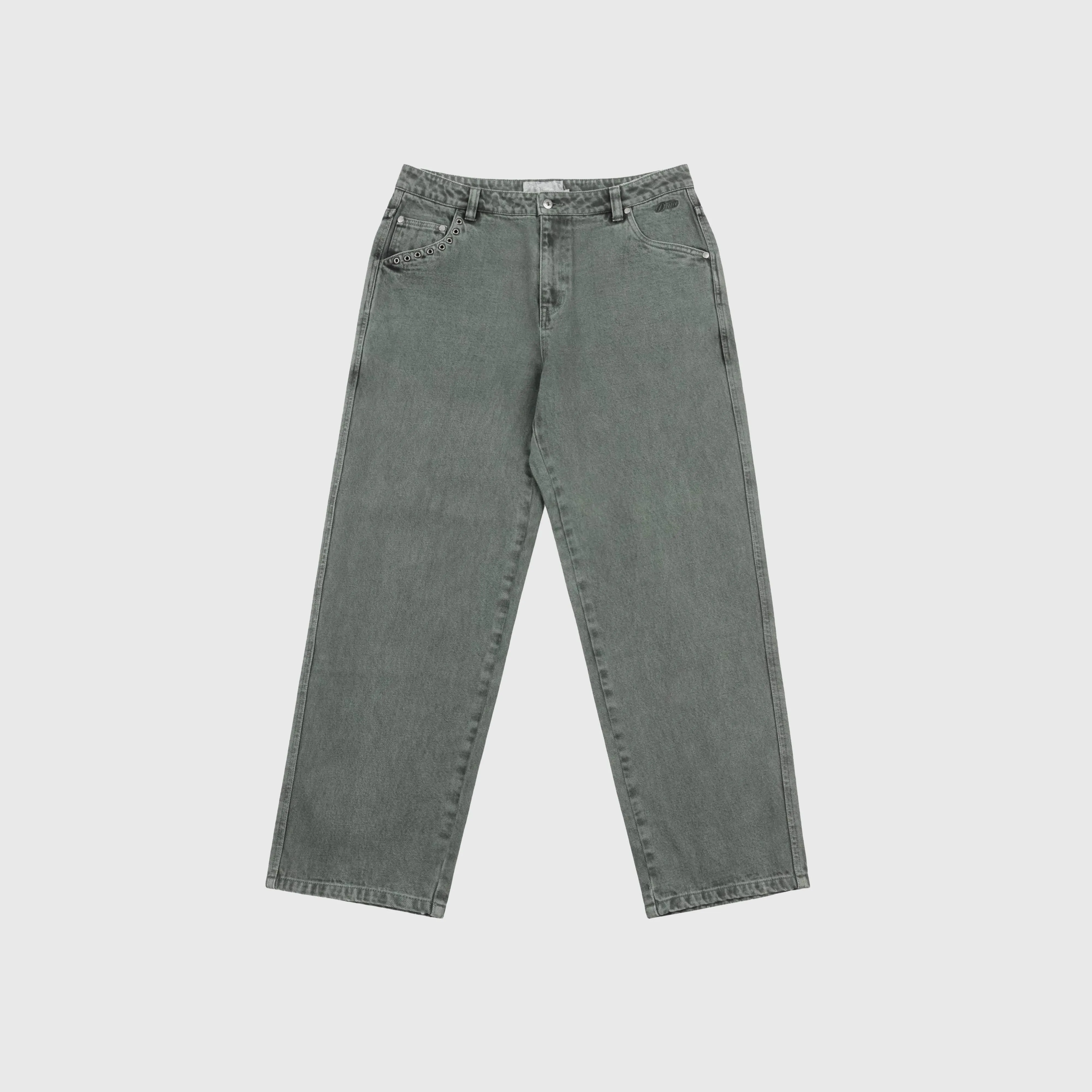 Dime Classic Relaxed Denim Pants - Faded Green