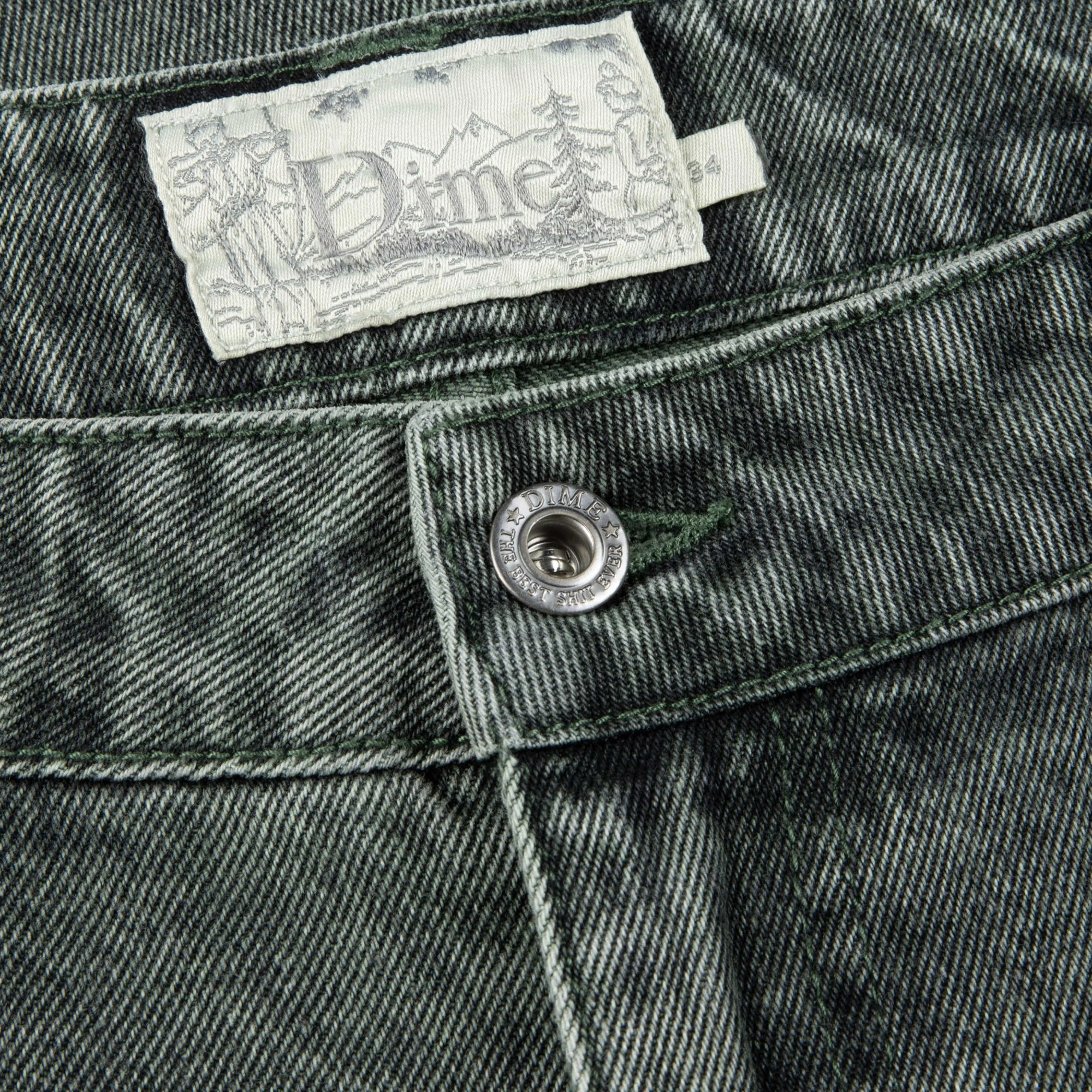 Dime Classic Relaxed Denim Pants - Faded Green