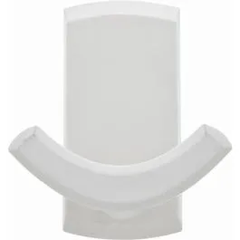 Double Plastic Hook, White, Holds 20-Lbs.