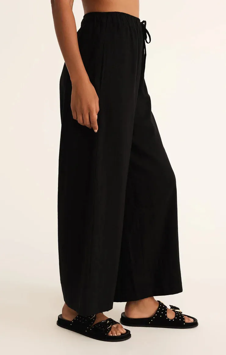 Easton Linen Pant - Black