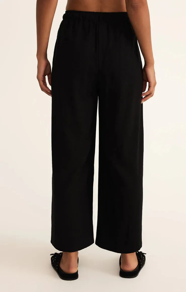 Easton Linen Pant - Black