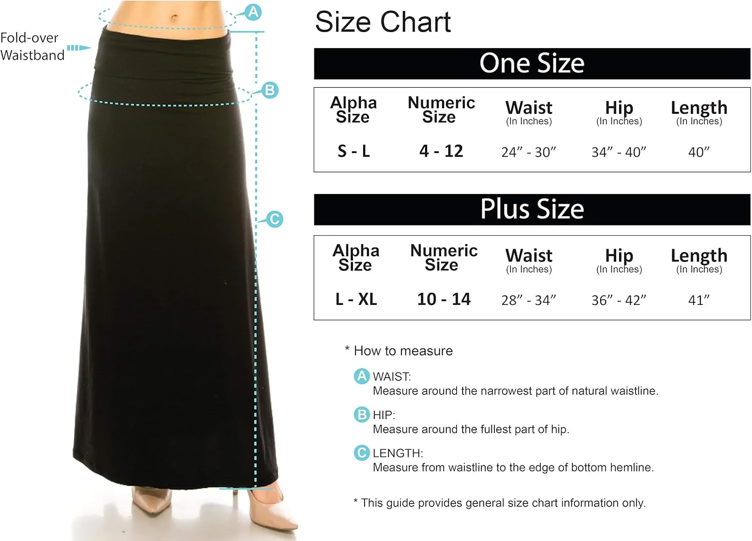 Eevee Women's Printed Foldover Waistband Fashionable Long Maxi Skirt Dress
