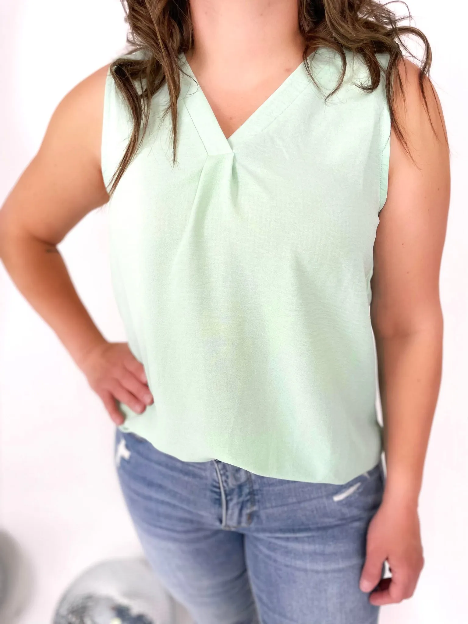 Effortless Sleeveless Top in Sage