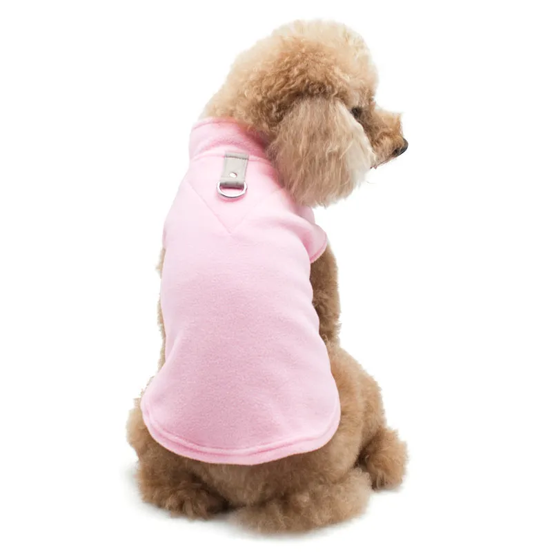 ESSENTIAL FLEECE DOG COAT VEST - PINK