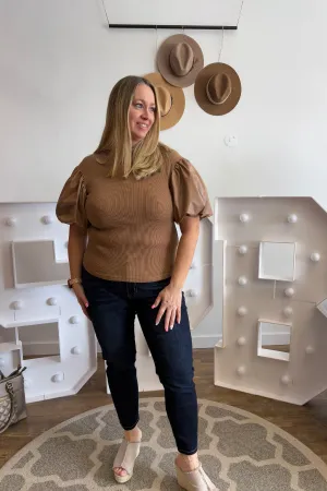 Evermore Pleather Sleeve Top