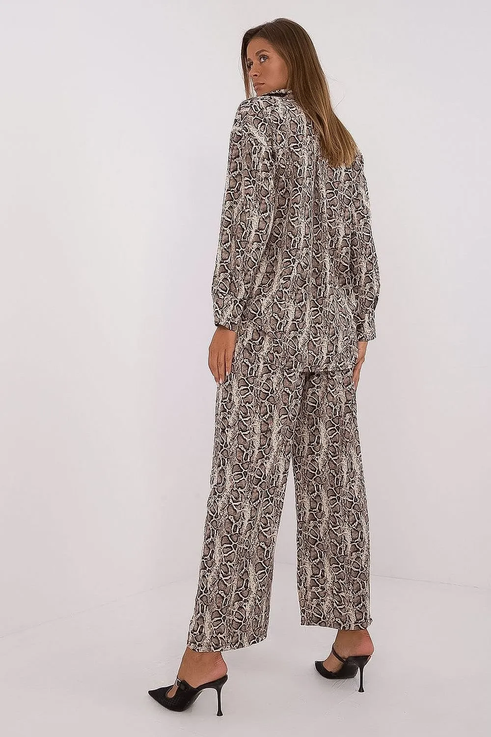 Fashionable animal motif shirt pants set